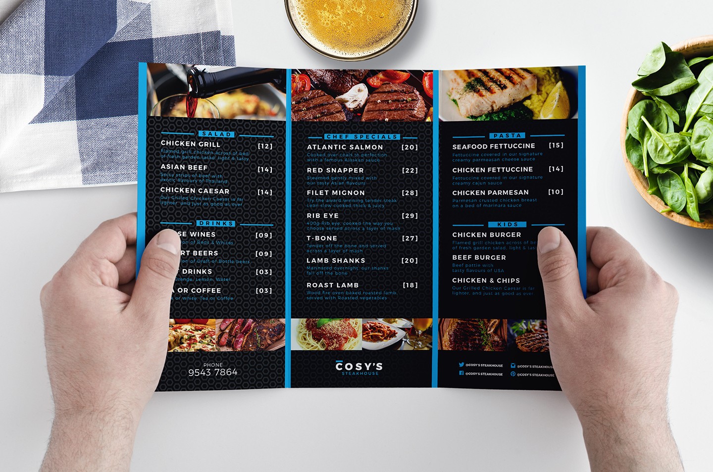 Trifold Restaurant Menu Template
