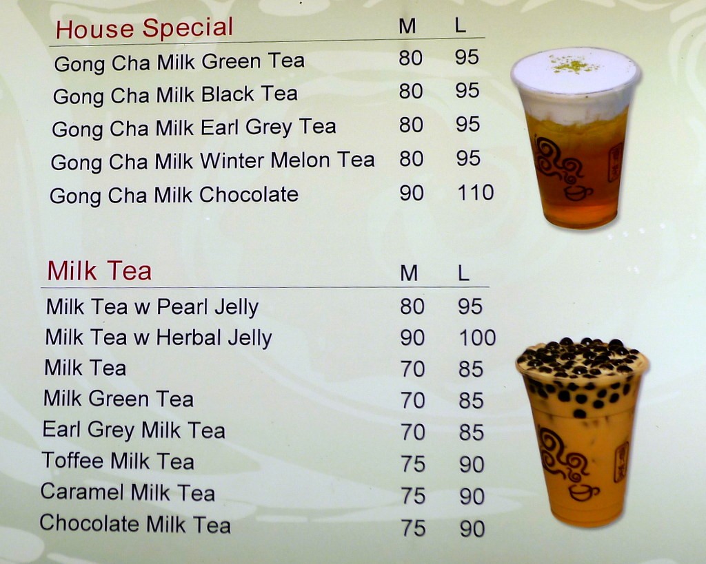 đặt tên món menu trà sữa