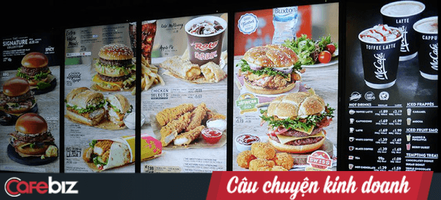 menu cua McDonald’s