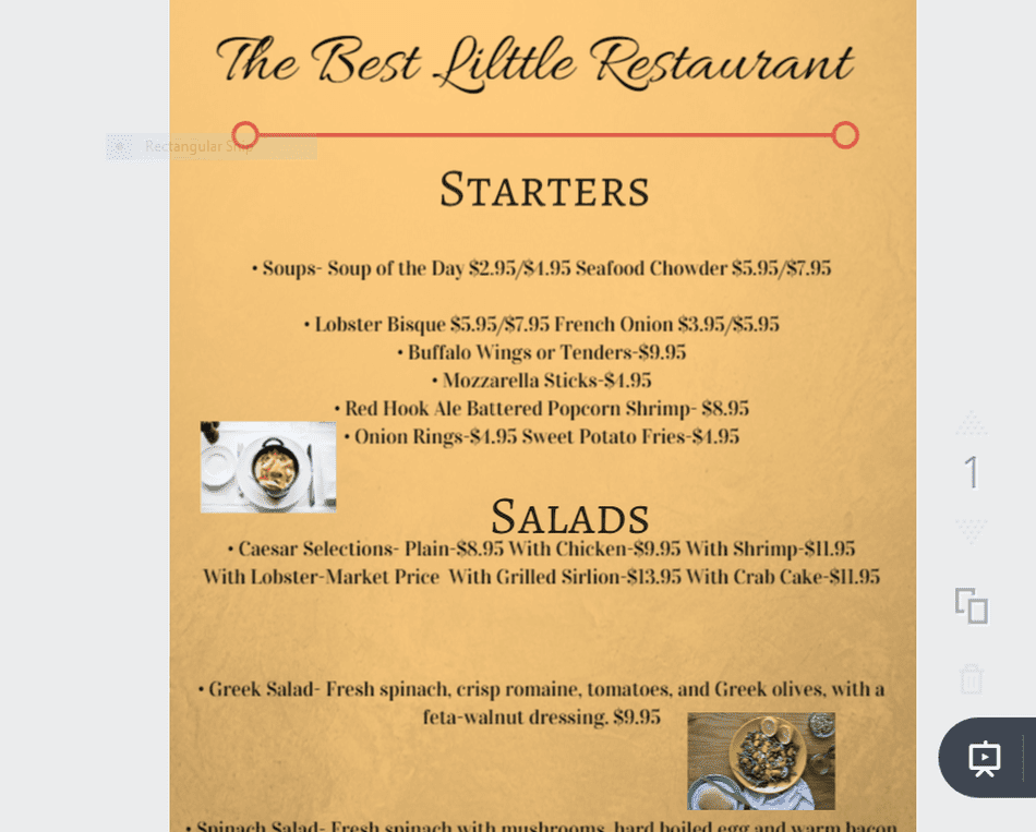 tự thiết kế menu