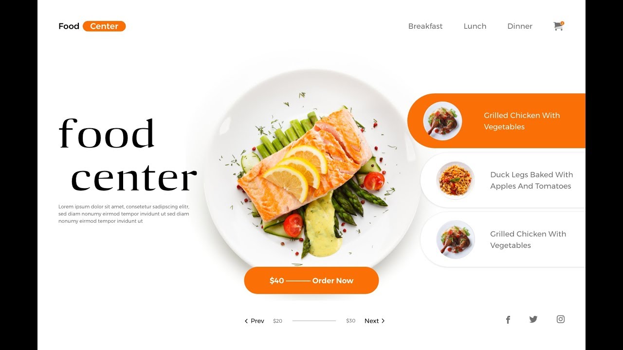 Giới thiệu món mới trên website của nhà hàng