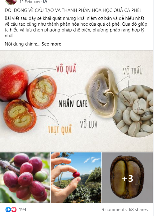 cham soc fanpage quan cafe