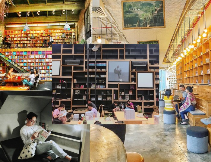 Không Gian Quán cafe Sách