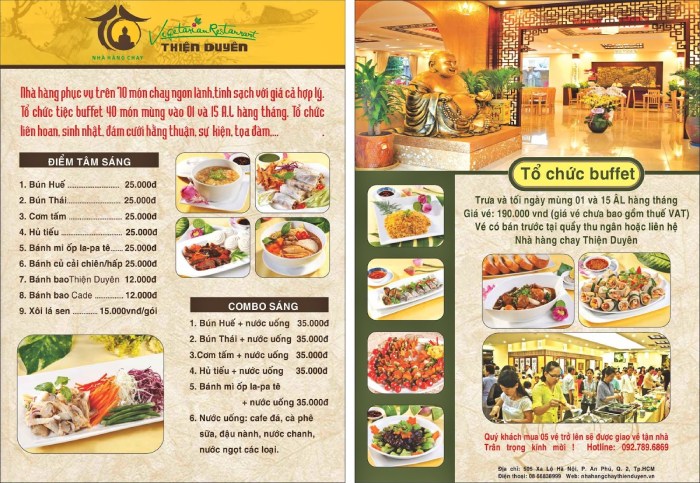 Menu Món Nhà Hàng Ăn Chay