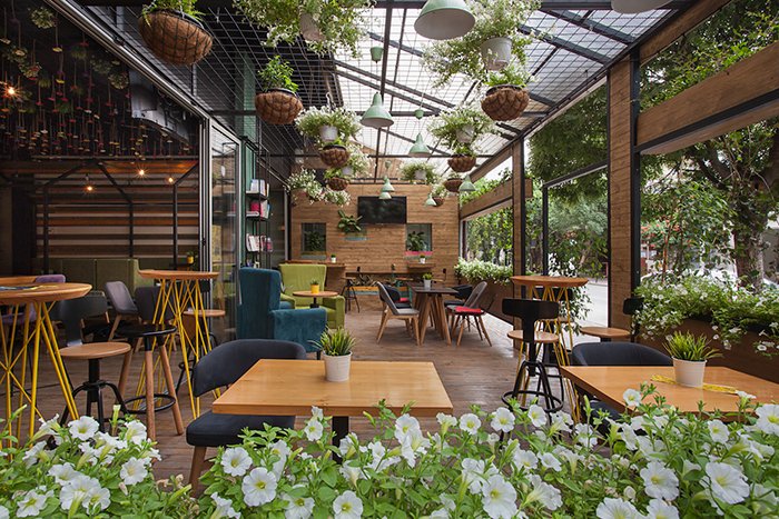 Mô Hình Quán Cafe Sân Vườn