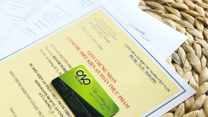 Giấy chứng nhận vệ sinh an toàn thực phẩm