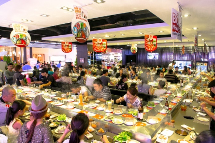 Mô Hình Nhà Hàng Lẩu Băng Chuyền
