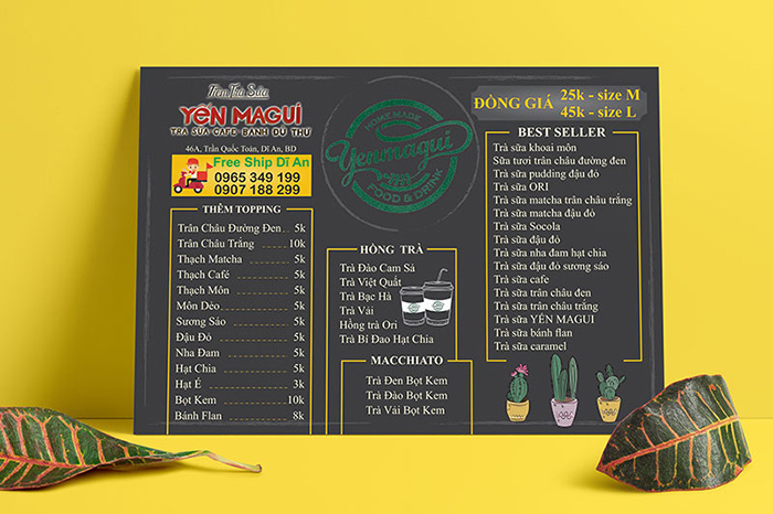 Menu Trà Sữa